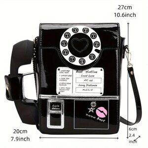 Vintage Telephone Crossbody - BLACK ONLY
